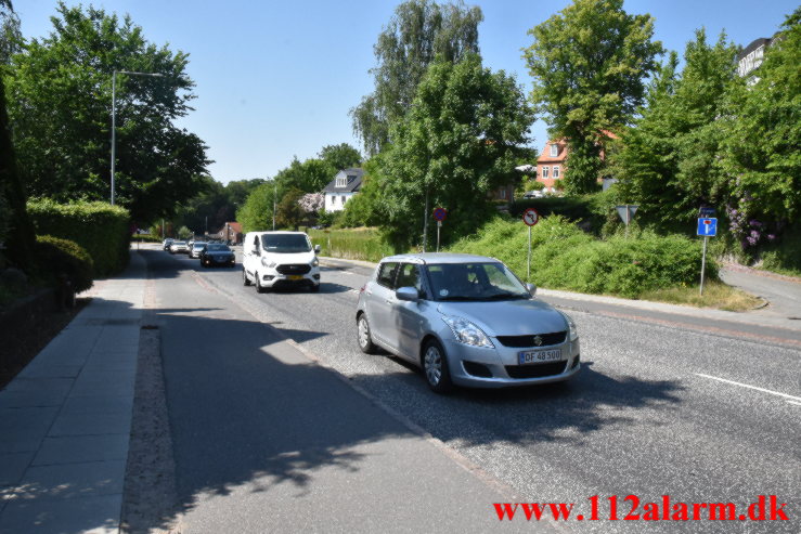 3 Biler kørt sammen. Fredericiavej i Vejle. 11/06-2023. KL. 16:30.