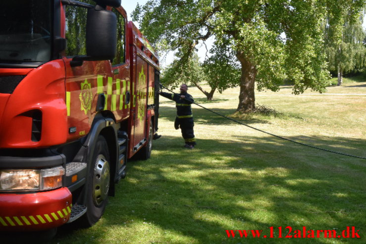 Mindre brand Solvej i Vejle Ø. 11/06-2023. Kl. 11:04.