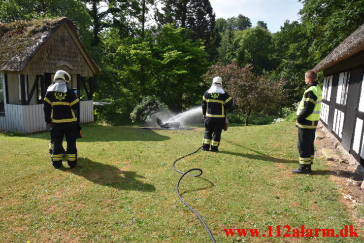 Brand i udsivende gas. Rønshovedvej i Vejle. 16/06-2023. Kl. 09:21.