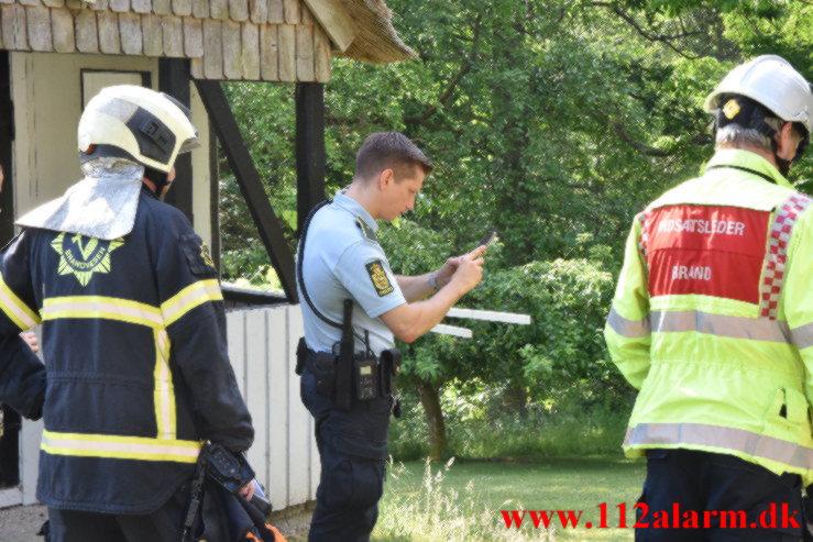 Brand i udsivende gas. Rønshovedvej i Vejle. 16/06-2023. Kl. 09:21.