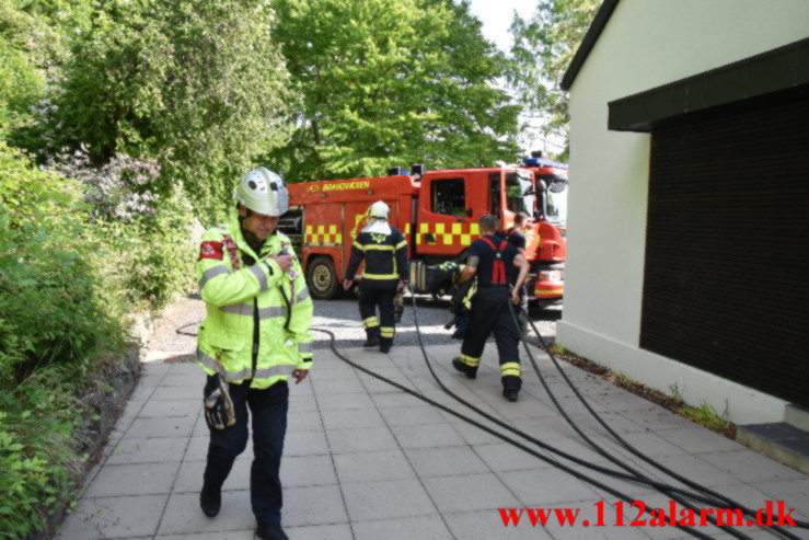 Brand i udsivende gas. Rønshovedvej i Vejle. 16/06-2023. Kl. 09:21.