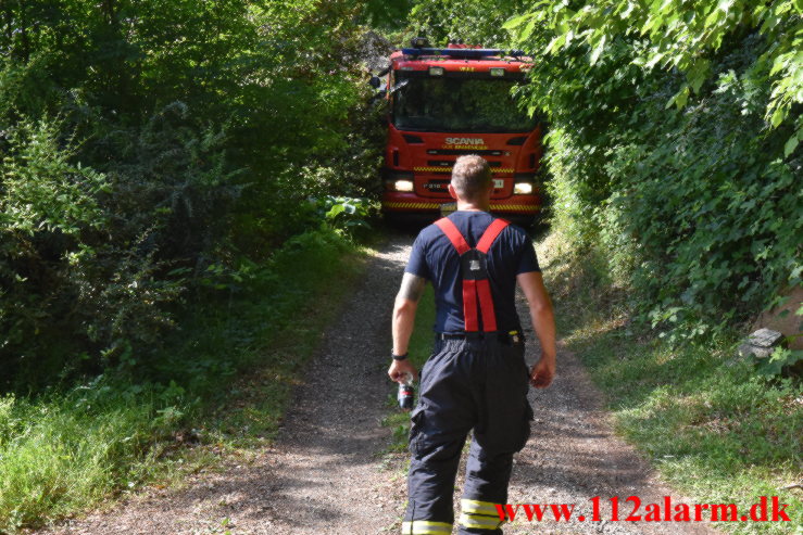 Brand i udsivende gas. Rønshovedvej i Vejle. 16/06-2023. Kl. 09:21.