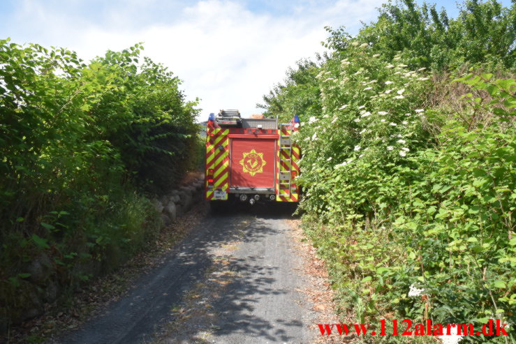 Brand i udsivende gas. Rønshovedvej i Vejle. 16/06-2023. Kl. 09:21.