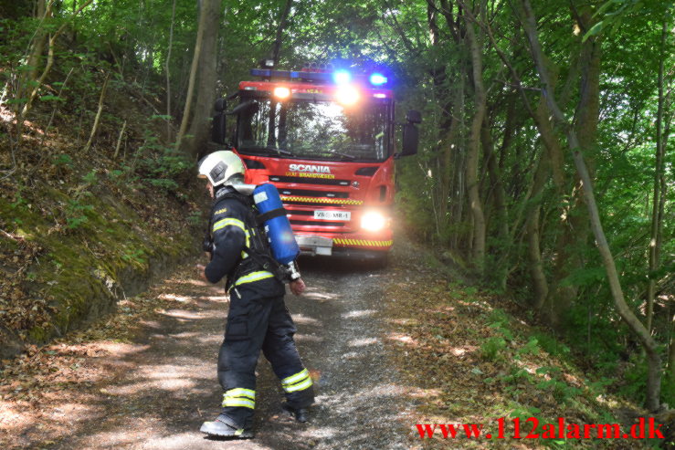 Brand i udsivende gas. Rønshovedvej i Vejle. 16/06-2023. Kl. 09:21.