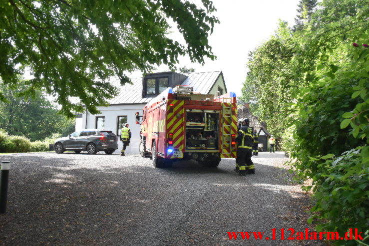 Brand i udsivende gas. Rønshovedvej i Vejle. 16/06-2023. Kl. 09:21.
