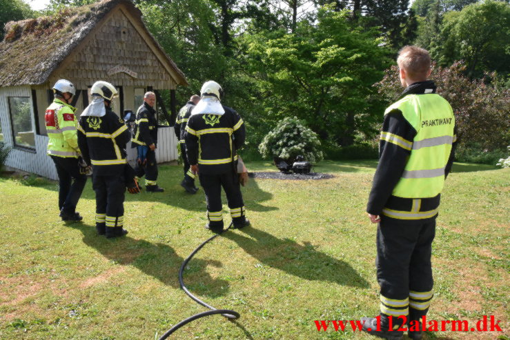 Brand i udsivende gas. Rønshovedvej i Vejle. 16/06-2023. Kl. 09:21.