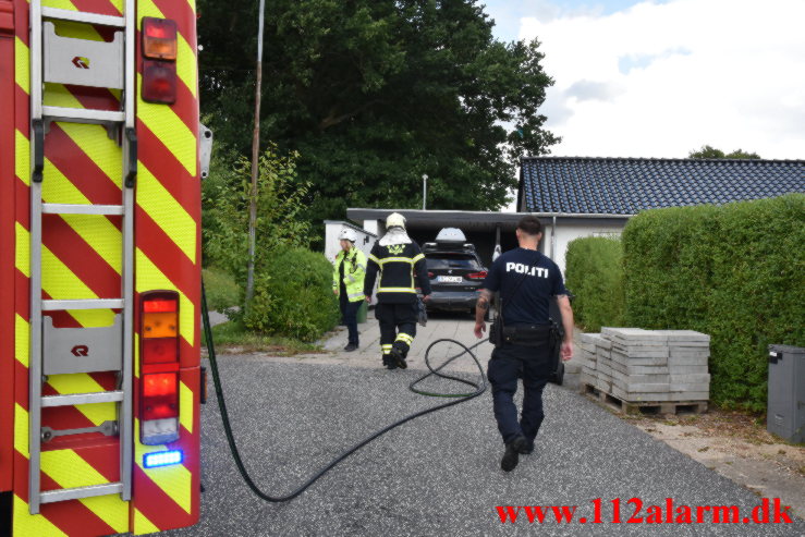 En motor til emhætten startede branden. Vesterkant i Vejle. 12/07-2023. KL. 16:08.