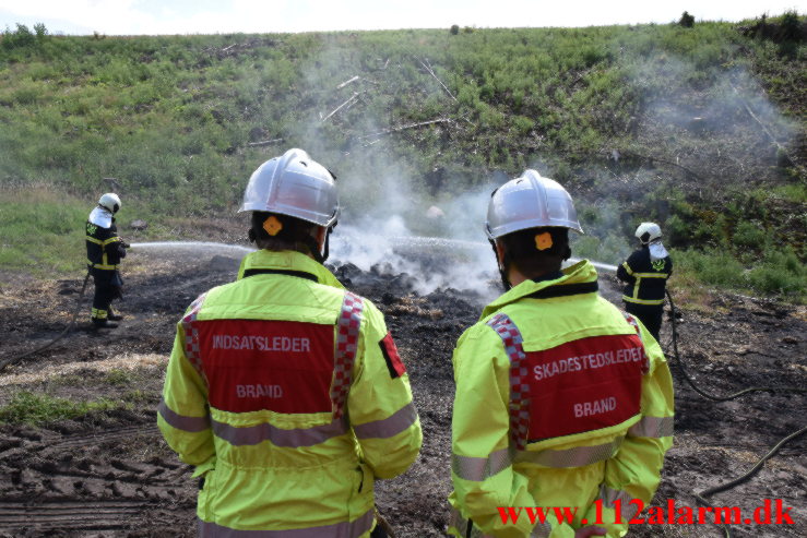 Naturbrand / Halmstak. Vingstedvej ved Bredsten. 17/06-2023. KL. 12:42.