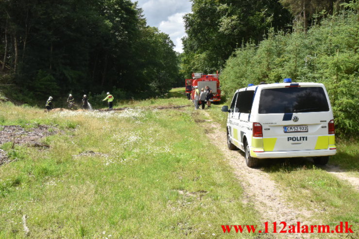 Naturbrand / Halmstak. Vingstedvej ved Bredsten. 17/06-2023. KL. 12:42.