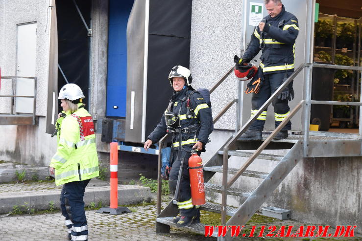 Ild i stikkontakt. Sadelmagervej i Vejle. 27/07-2023. KL. 05:22.