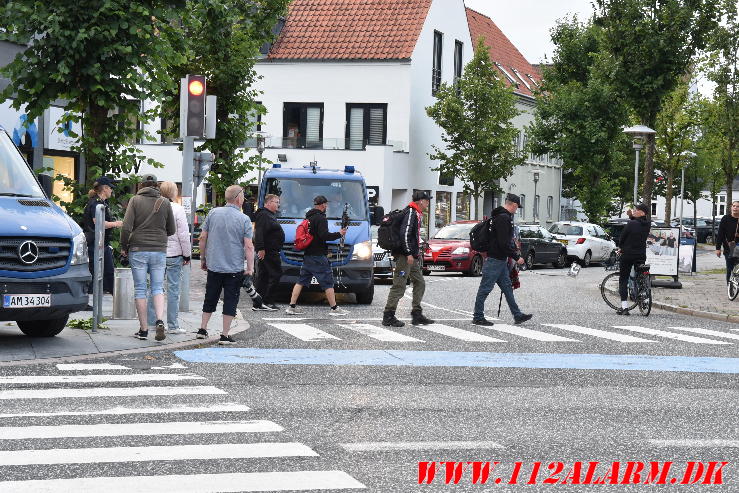 Koranafbrænding. Nørretorv i Vejle. 04/08-2023. KL. 20:00.