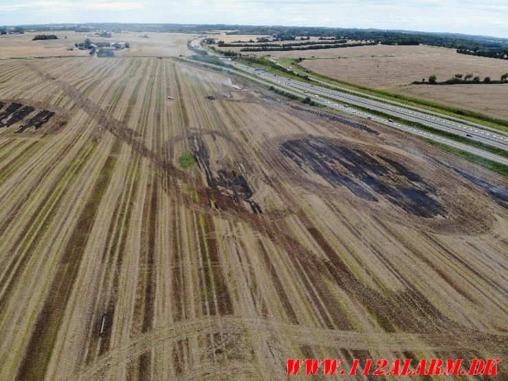 Markbrand. Haugevej ved Tørring. 18/08-2023. KL. 14:53.