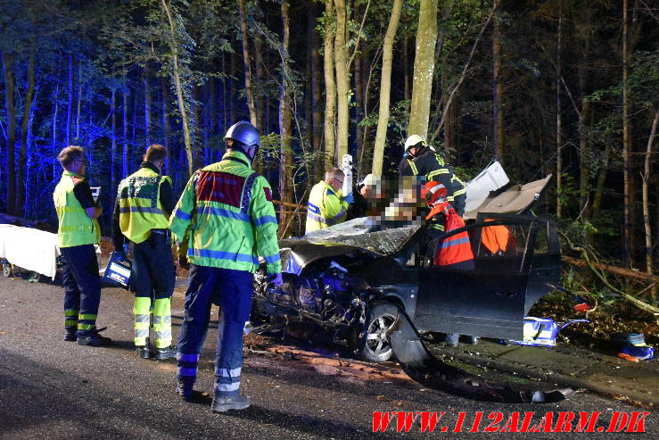 Alvorlig trafikuheld. Grejsbakke i Vejle. 24/08-2023. KL. 22:38.