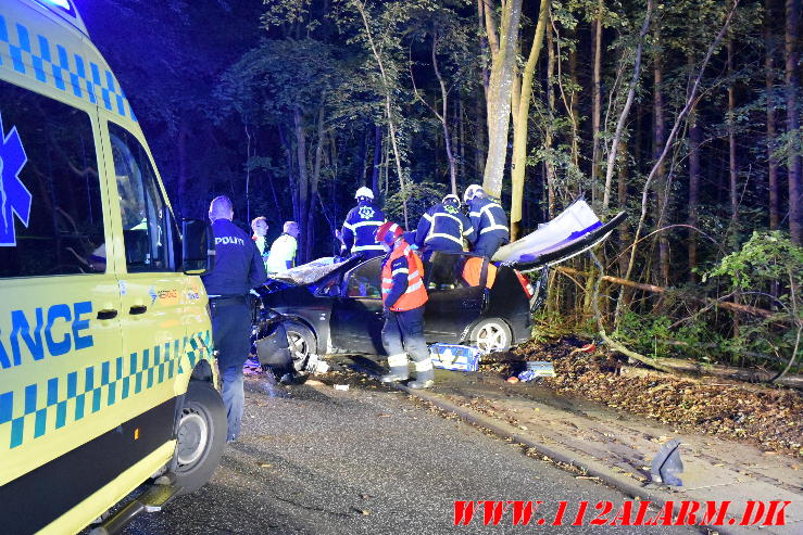 Alvorlig trafikuheld. Grejsbakke i Vejle. 24/08-2023. KL. 22:38.
