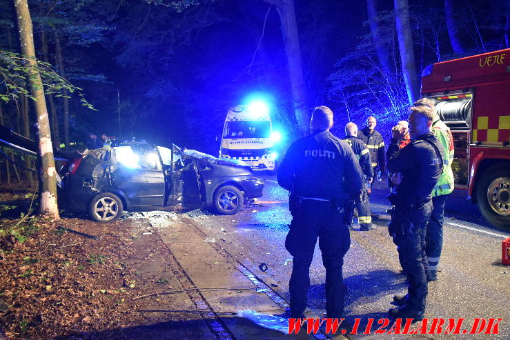 Alvorlig trafikuheld. Grejsbakke i Vejle. 24/08-2023. KL. 22:38.
