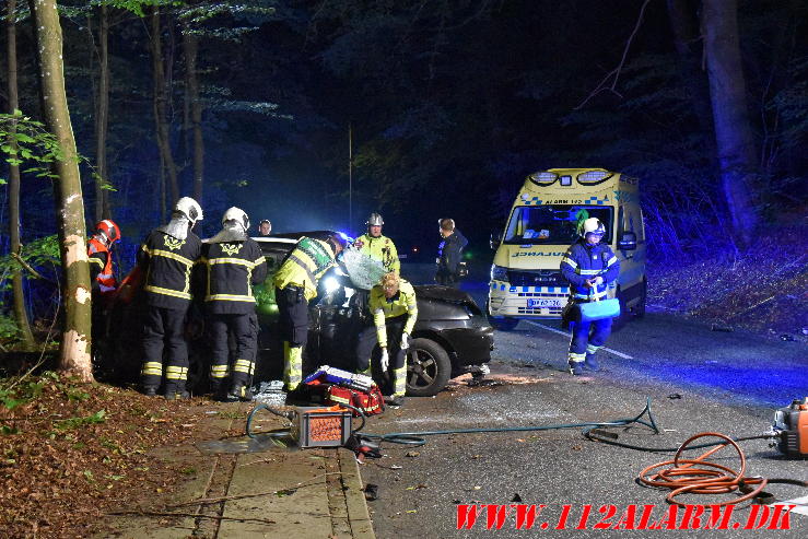 Alvorlig trafikuheld. Grejsbakke i Vejle. 24/08-2023. KL. 22:38.