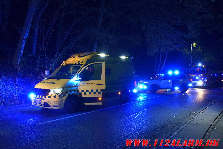 Alvorlig trafikuheld. Grejsbakke i Vejle. 24/08-2023. KL. 22:38.