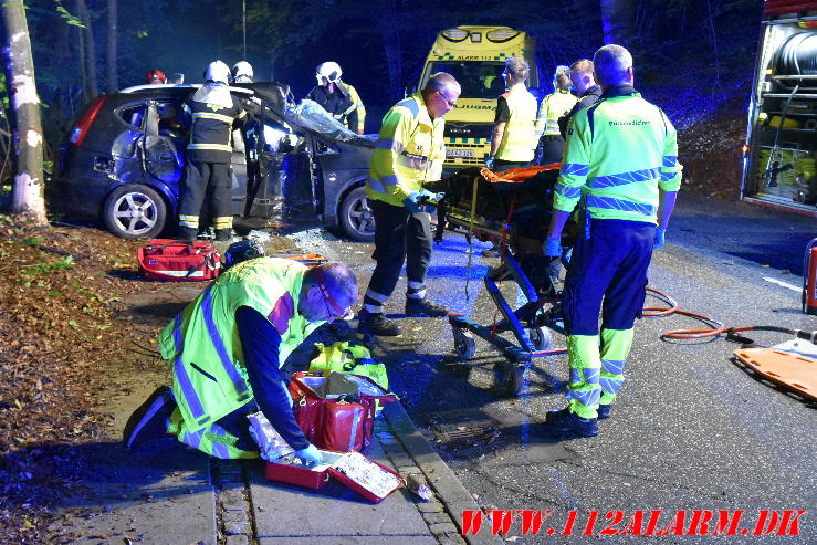 Alvorlig trafikuheld. Grejsbakke i Vejle. 24/08-2023. KL. 22:38.