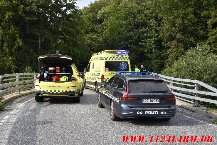 Motorcykellist væltet. Grejsdalsvej ved Vejle. 17/09-2023. KL. 15:43.