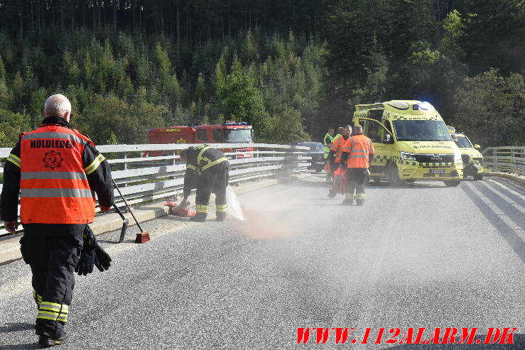 Motorcykellist væltet. Grejsdalsvej ved Vejle. 17/09-2023. KL. 15:43.