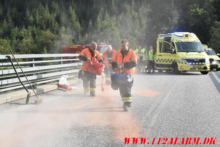 Motorcykellist væltet. Grejsdalsvej ved Vejle. 17/09-2023. KL. 15:43.