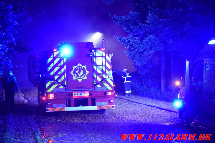 Brand i villa. Engvej i Gadbjerg. 19/09-2023. KL. 20:31.