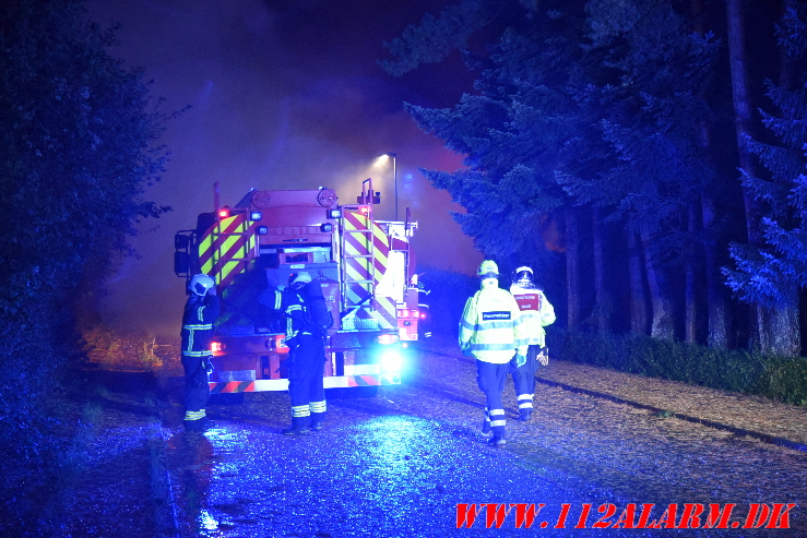 Brand i villa. Engvej i Gadbjerg. 19/09-2023. KL. 20:31.