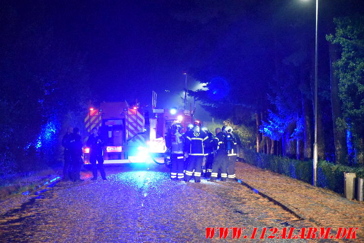 Brand i villa. Engvej i Gadbjerg. 19/09-2023. KL. 20:31.