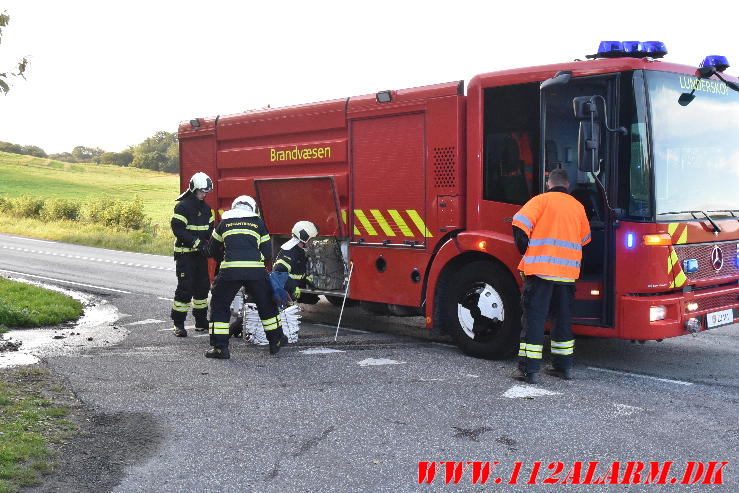 Brand i Gamle Bølling Mølle. Egtvedvej 91 i Egtved. 20/09-2023. KL. 07:16.