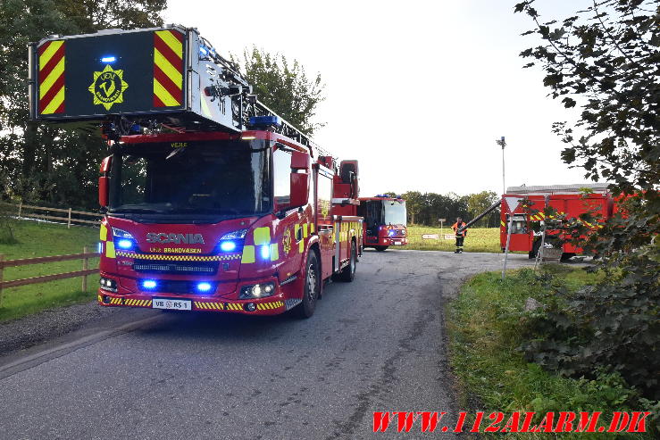 Brand i Gamle Bølling Mølle. Egtvedvej 91 i Egtved. 20/09-2023. KL. 07:16.