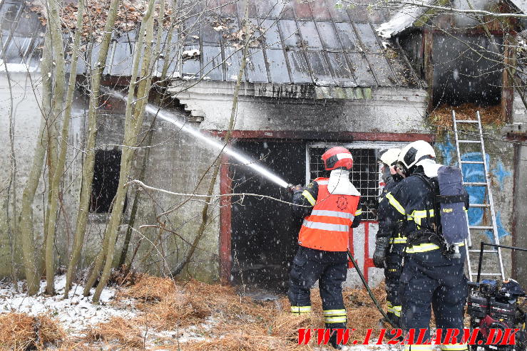 Endnu et forsøg på at brænde gården ned. Grønlandsvej 261 i Vejle. 30/11-2023. KL. 09:57.