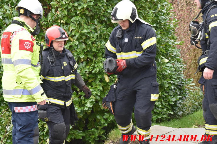 Ild i køleskab. Solvej i Bredballe. 01/03-2024. Kl. 11:08.