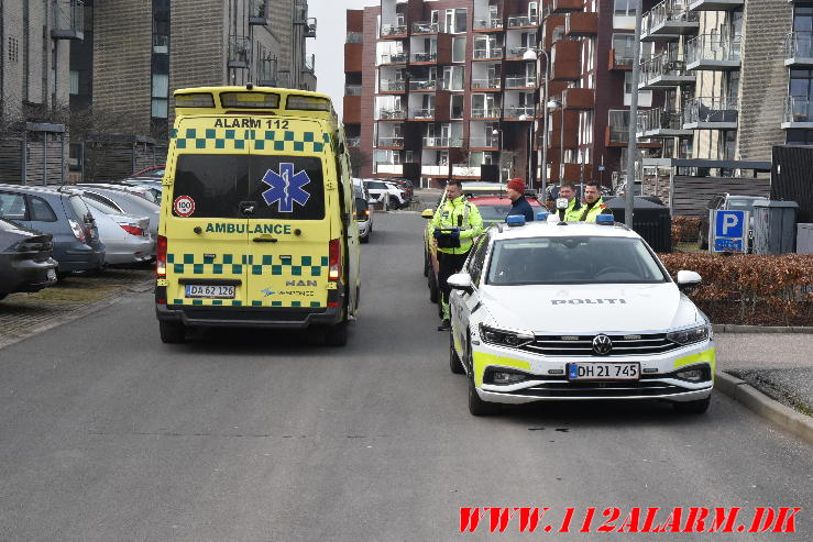 Vejle Brandvæsen hjalp Politiet. Lystbådehavnen i Vejle. 13/03-2024. KL. 12:45.