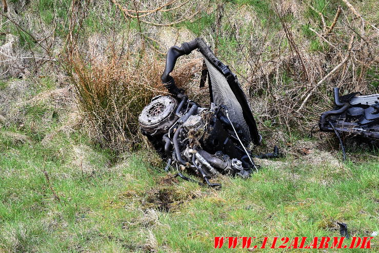 Alvorlig trafikuheld. Rute 28 mellem Vandel og Gødding. 06/04-2024. Kl. 18:05.