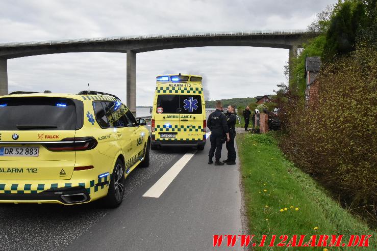 Motorcyklist kørt af vejen. Ibæk Strandvej i Vejle. 04/05-2024. Kl. 16:20.