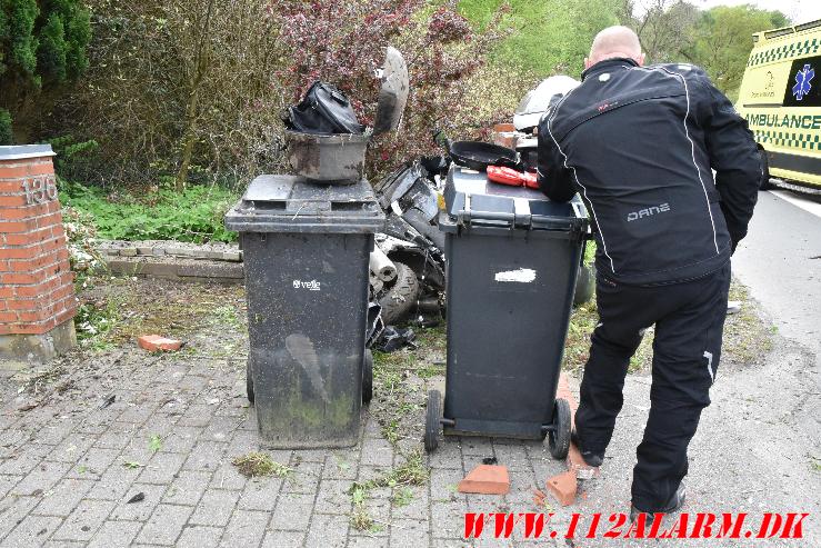 Motorcyklist kørt af vejen. Ibæk Strandvej i Vejle. 04/05-2024. Kl. 16:20.