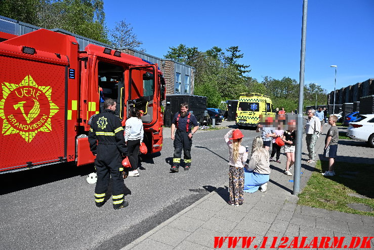 Drama i papcontaineren Tårnfalkevej i Skibet. 07/05-2025. KL. 15:05.