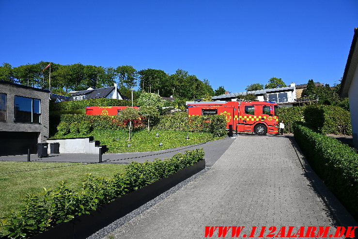 Brand i villa. Brønsbjergvej i Bredballe. 12/05-2025. KL. 17:37.