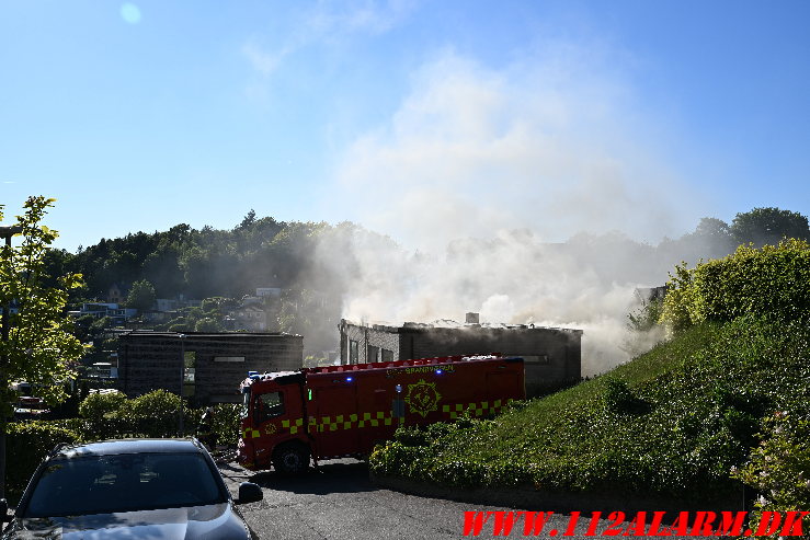Brand i villa. Brønsbjergvej i Bredballe. 12/05-2025. KL. 17:37.