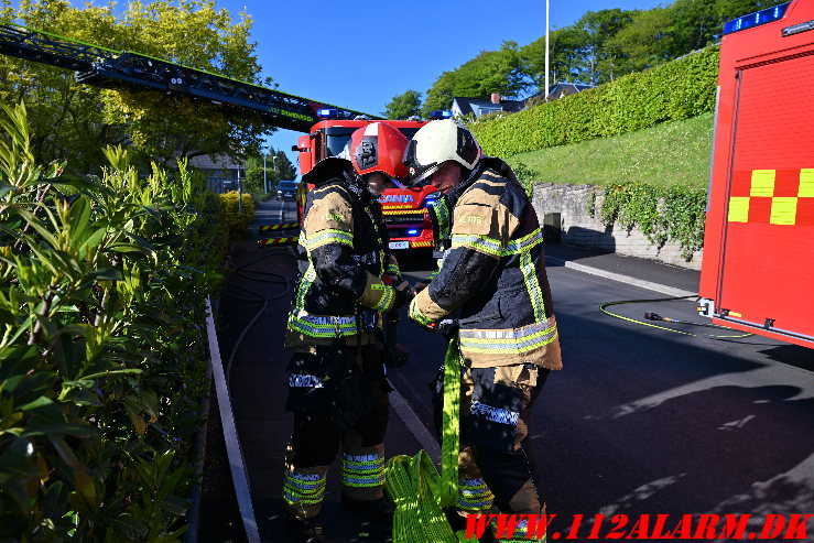 Brand i villa. Brønsbjergvej i Bredballe. 12/05-2025. KL. 17:37.