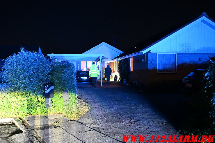 Brand i villa. Gludsmindevej i Vejle. 26/05-2025. Kl. 02:05.